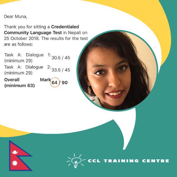 NAATI CCL Training Centre Nepali Result